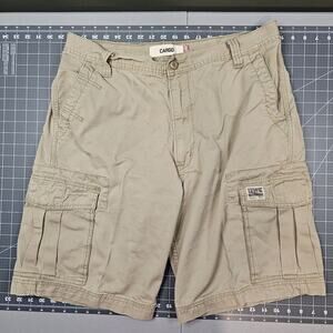 Levis Cargo Shorts Mens 36x10 Tan Baggy Loose Y2K 90s Streetwear Skater Preppy